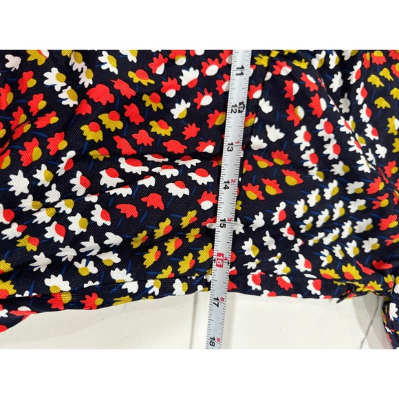 Maeve Anthropologie Mini Dress Floral Print Puff Sleeve Casual US 10 - Picture 6 of 7